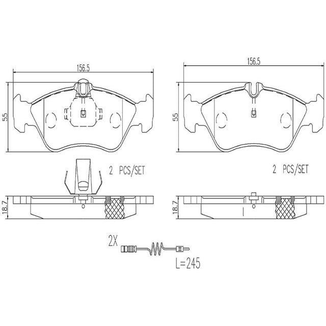 Product of Brembo P50089N Brake Pad - Set Of 4 