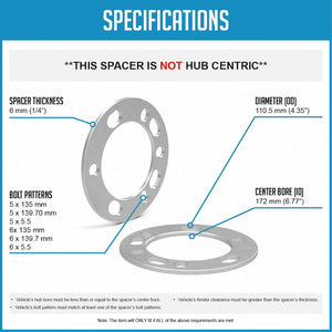 Product of Coyote Wheel Accessories 911130-A Wheel Spacer