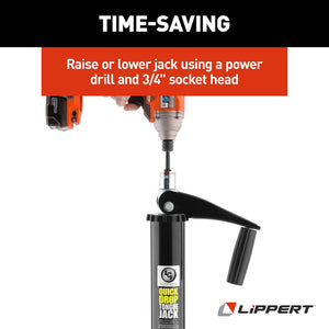 Product of Lippert Components 733926 2000 Pound Manual Trailer Tongue Jack 