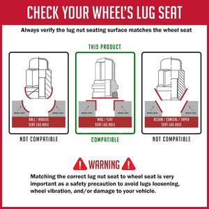 Product of Coyote Wheel Accessories 86K848BLK 60 Degree Conical 14x1.5 Lug Nut 