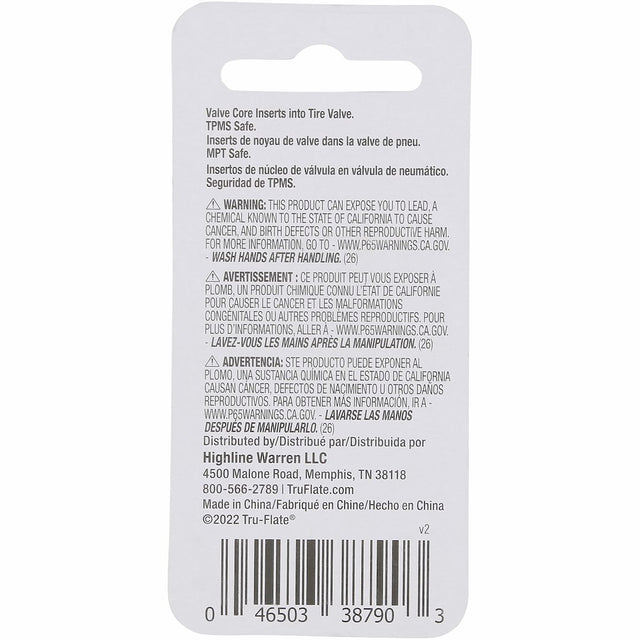 Tru Flate 38-790-4 Valve Stem Core||38-790-4_2.Jpg||87||t2f387904||2245849