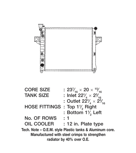 Product of Csf 3115 Radiator