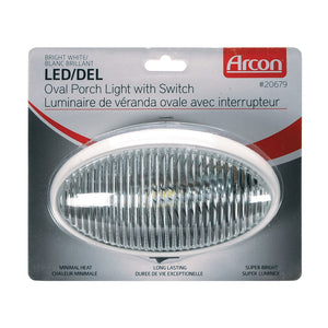Arcon 20679 Porch Light||arc_20679_Led Oval Light_White W-Switch_D.Jpg||88||arc20679||1301820