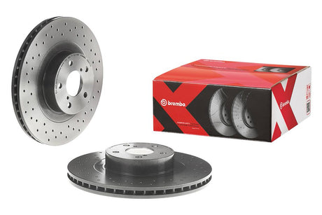 Product of Brembo 0990771XC02 Xtra Vented Cross Drilled 1 Piece Brake Rotor 