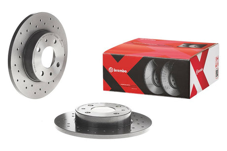 Product of Brembo 0850851XC02 Xtra Solid Cross Drilled 1 Piece Brake Rotor 