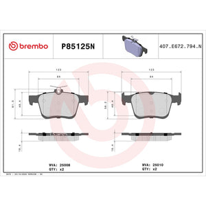 Brembo P85125n Brake Pad||p85125n_Drw.Jpg||91||brmp85125n||1754402