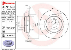 Product of Brembo 08A61241C02 Solid 1 Piece Brake Rotor 
