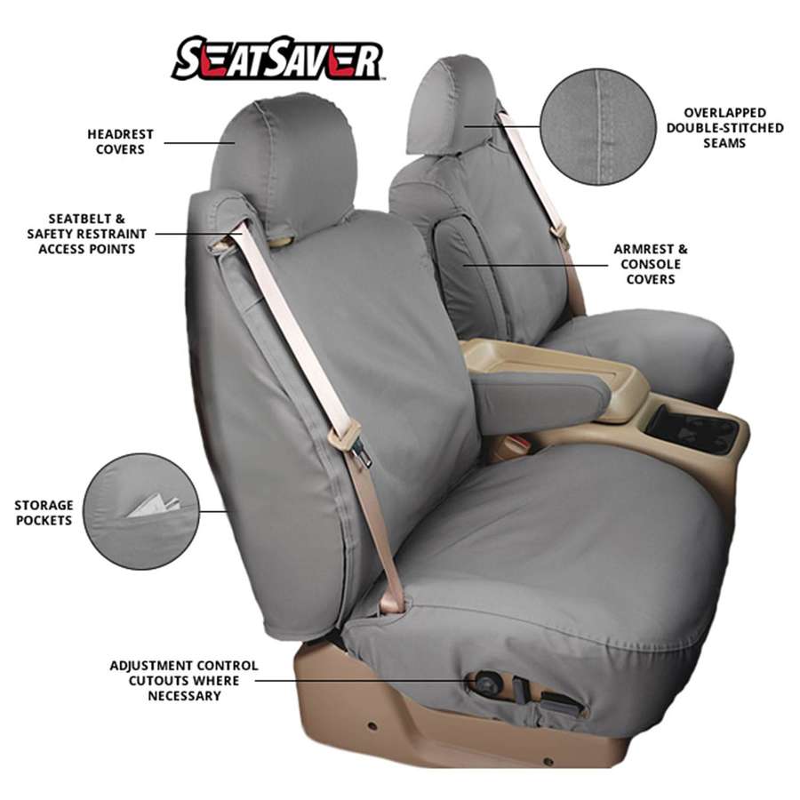 Product of Covercraft SS2579PCCH SeatSaver® Charcoal Polycotton Seat Cover 