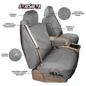 Product of Covercraft SS2579PCCH SeatSaver® Charcoal Polycotton Seat Cover 