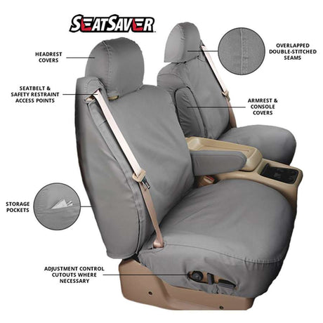 Product of Covercraft SS2579PCCH SeatSaver® Charcoal Polycotton Seat Cover 