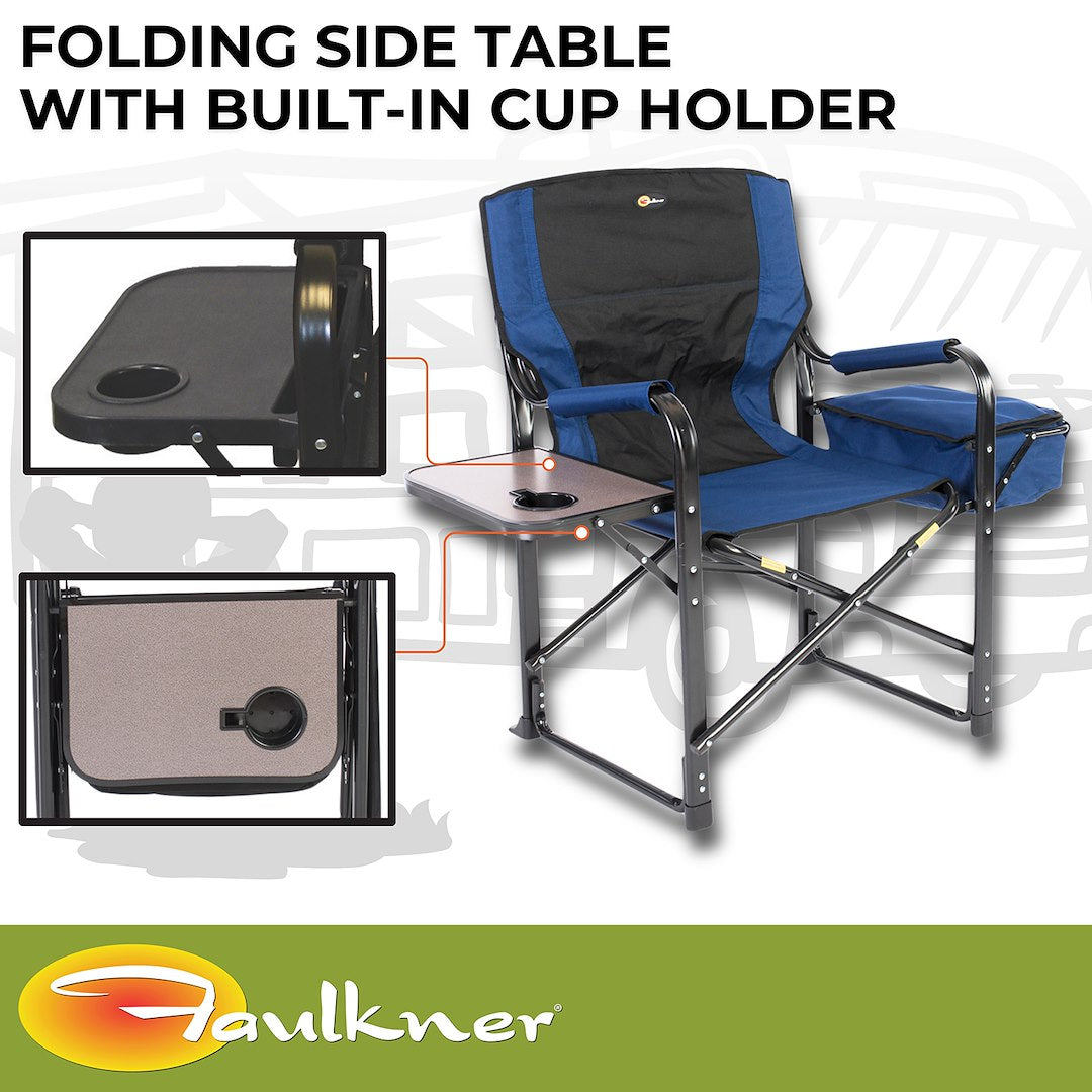 Faulkner 49581 Camping Chair||flk_49581_El Capitan Director Chair_Blue Black_B2c_7.Jpg||91||flk49581||1609009