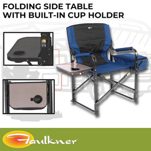 Faulkner 49581 Camping Chair||flk_49581_El Capitan Director Chair_Blue Black_B2c_7.Jpg||91||flk49581||1609009
