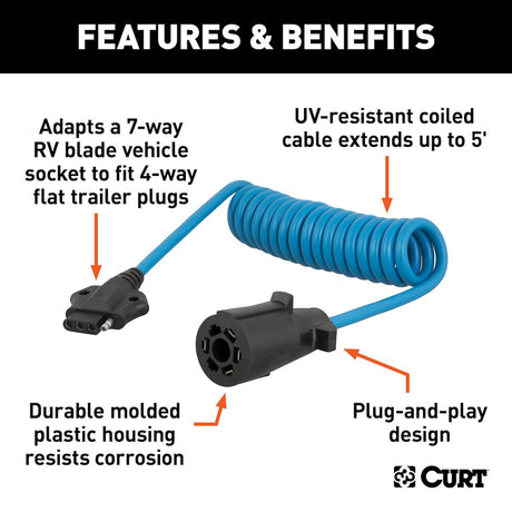 Product of Curt 57271 Trailer Wiring Connector Adapter