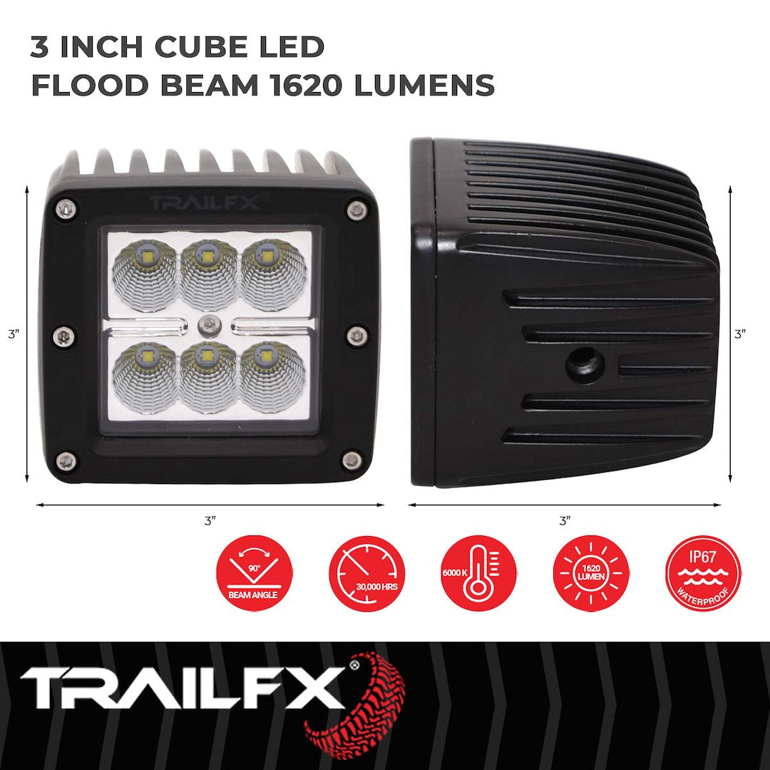 Product of TrailFX 3X2CF Driving/ Fog Light 
