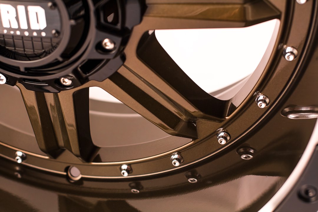 Product of Grid Wheels 17x9 Bronze With Black Lip Wheel - 8x6.69 Bolt Pattern 