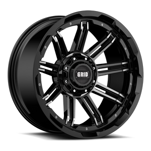 Product of Grid Wheels 18x9 Black With Natural Lip Wheel - 6x5.31 Bolt Pattern 