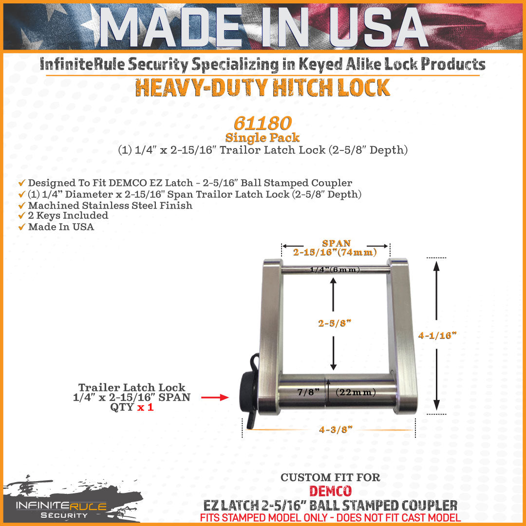 Infiniterule 61180-S Trailer Hitch Lock||61180-S_2.Jpg||87||inf61180s||2254483