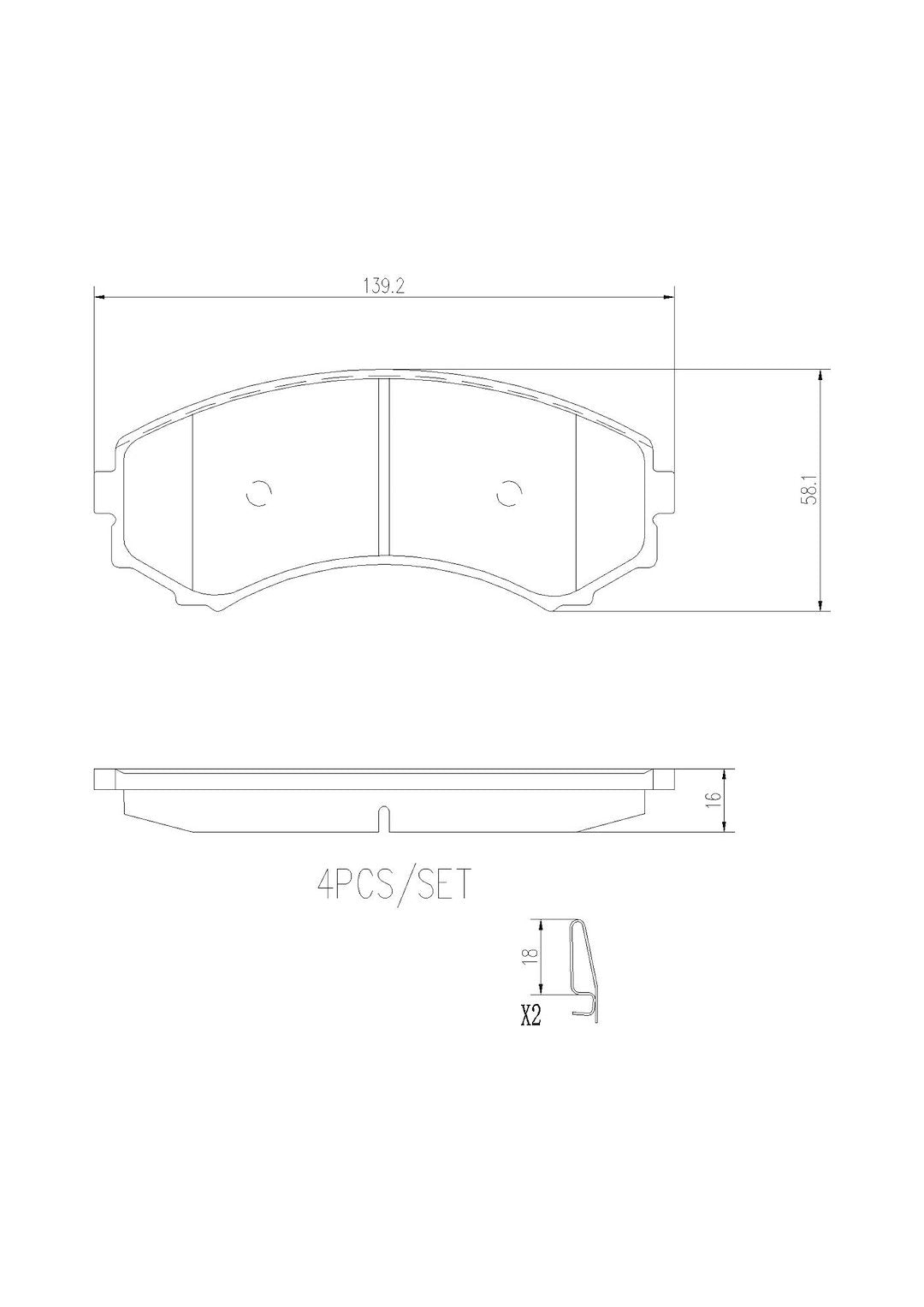 Product of Brembo P54029N Brake Pad - Set Of 4 