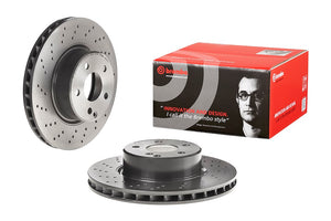 Product of Brembo 09812711C02 Vented Cross Drilled 1 Piece Brake Rotor 