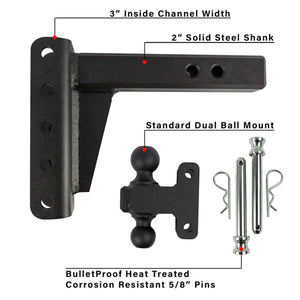 Product of Bulletproof Hitches HD204 2 Inch Receiver Trailer Hitch Ball Mount 