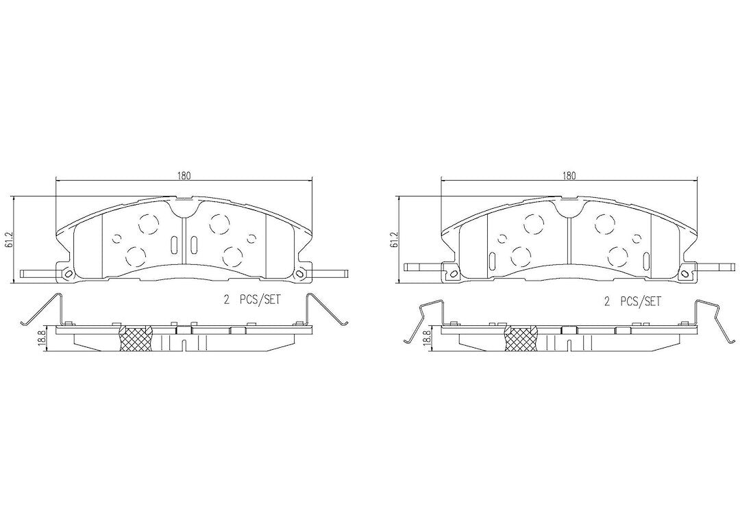 Product of Brembo P24178N Brake Pad - Set Of 4 