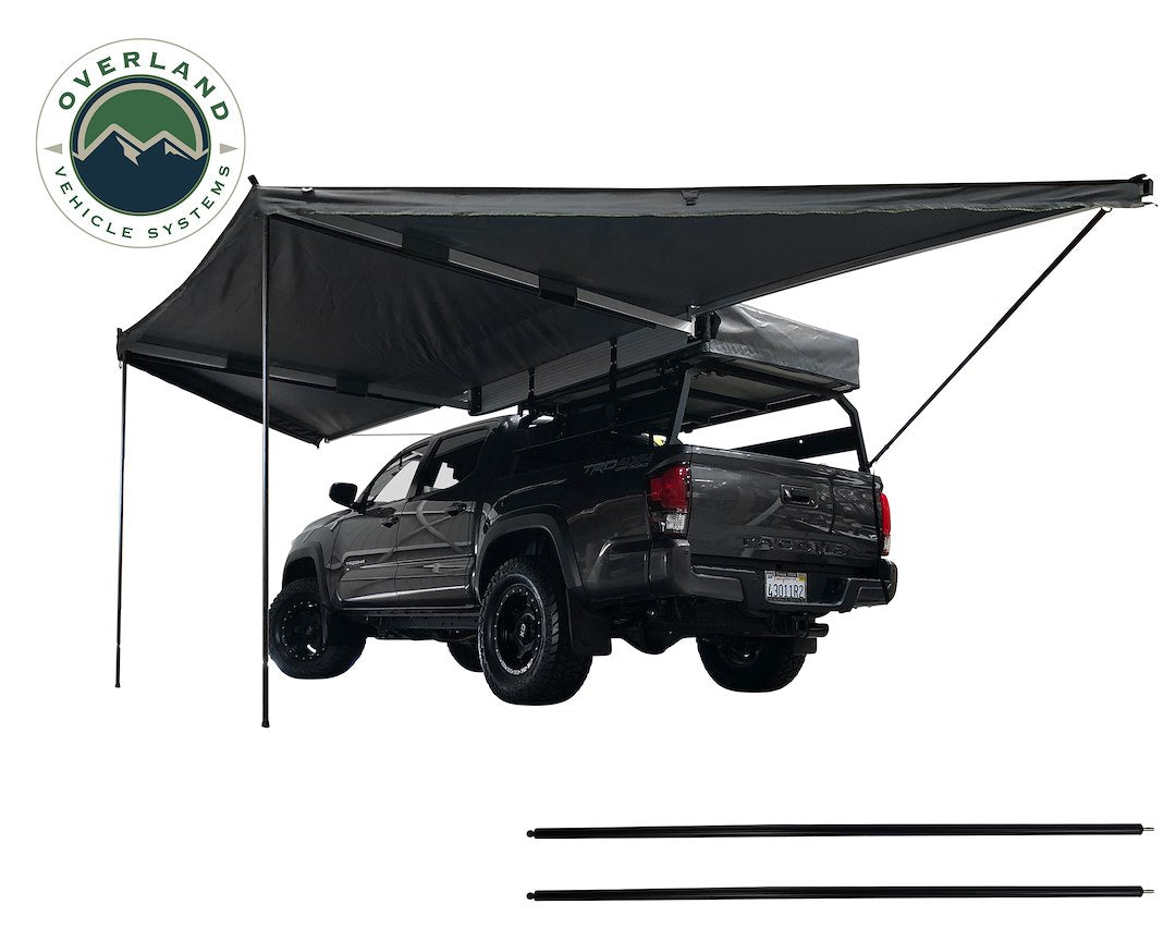 Product of Overland Vehicle Systems 18069909 SUV/Pickup Overlanding Manual Awning, Black Solid