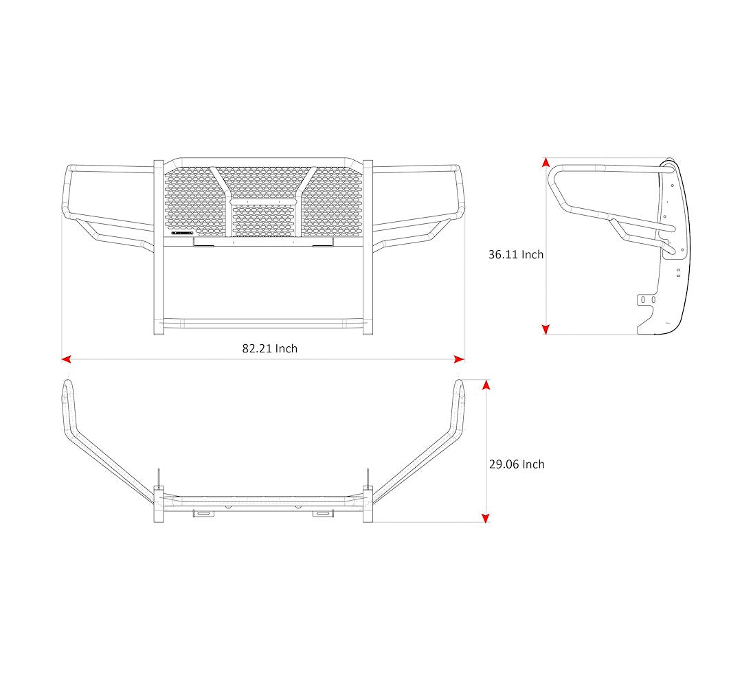 Product of Black Horse Offroad RU-DORA19-B-PLR Grille Guard  