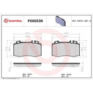 Brembo P50053n Brake Pad||p50053n_Drw.Jpg||88||brmp50053n||1753403