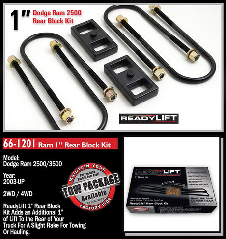 Readylift 66-1201 Leaf Spring Block Kit||66-1201dodgeram250035002003-.Jpg||86||r90661201||1201416
