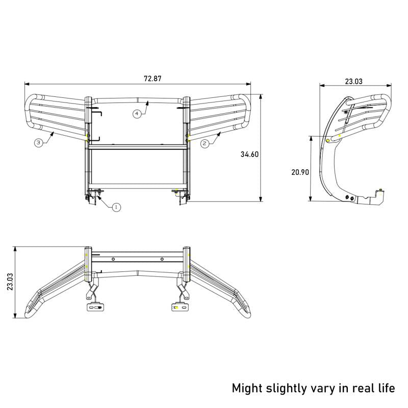 Black Horse Offroad 17h151402ma Grille Guard||17h151402ma_10.Jpg||94||blk7h151402ma||1642172
