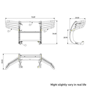 Black Horse Offroad 17h151402ma Grille Guard||17h151402ma_10.Jpg||94||blk7h151402ma||1642172