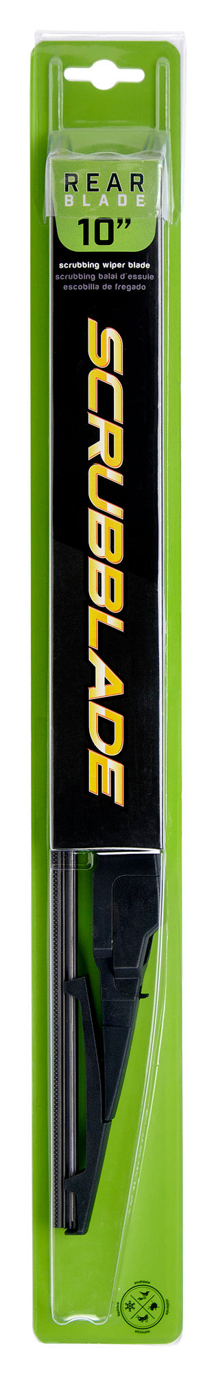 Scrubblade Sr0010 Windshield Wiper Blade||rearblade-Pkg-10in-Front.Jpg||88||scrsr0010||1523109