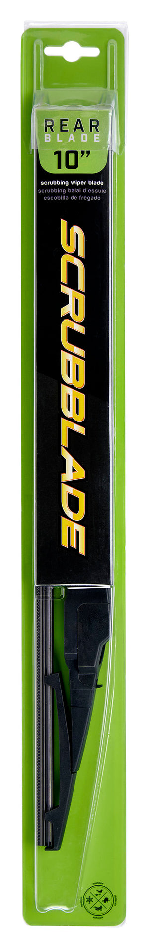 Scrubblade Sr0010 Windshield Wiper Blade||rearblade-Pkg-10in-Front.Jpg||88||scrsr0010||1523109
