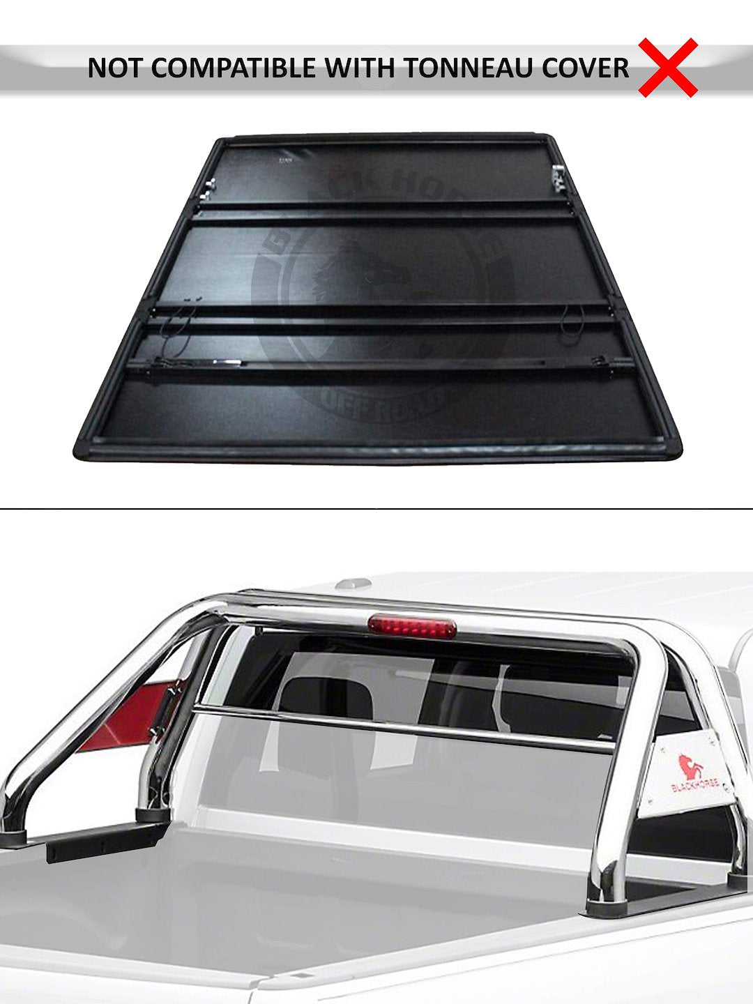 Product of Black Horse Offroad RB001SS Tubular Polished Stainless Steel Truck Bed Bar 