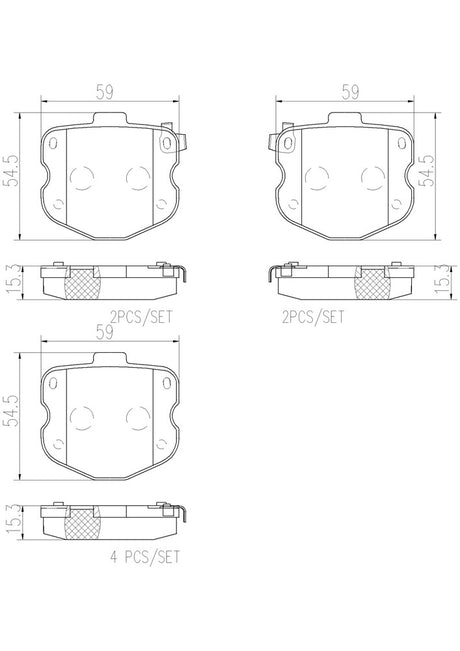 Product of Brembo P10066N Brake Pad - Set Of 4 