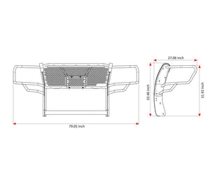 Black Horse Offroad Ru-Foex18-B-Plfr Grille Guard||ru-Foex18-B-Plfr_12.Jpg||95||blkoex18bplfr||2238863