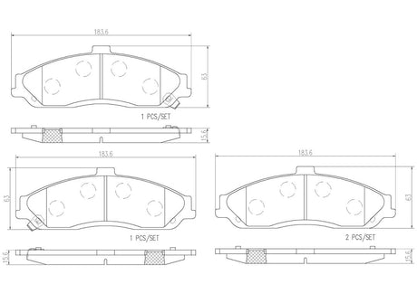 Product of Brembo P10052N Brake Pad - Set Of 4 