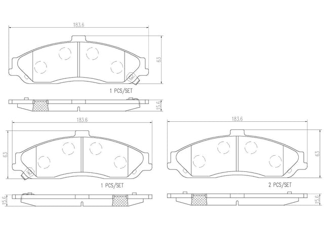 Product of Brembo P10052N Brake Pad - Set Of 4 