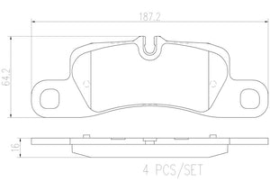 Product of Brembo P65036N Brake Pad - Set Of 4 