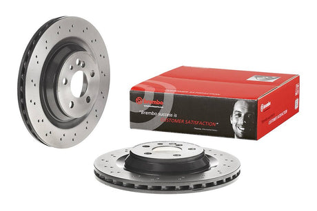 Product of Brembo 09B84221C02 Vented Cross Drilled 1 Piece Brake Rotor 