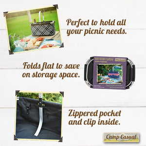 Camp Casual Cc-010gpb Picnic Basket||cc-010gpb_R.Jpg||88||c4gcc010gpb||903399