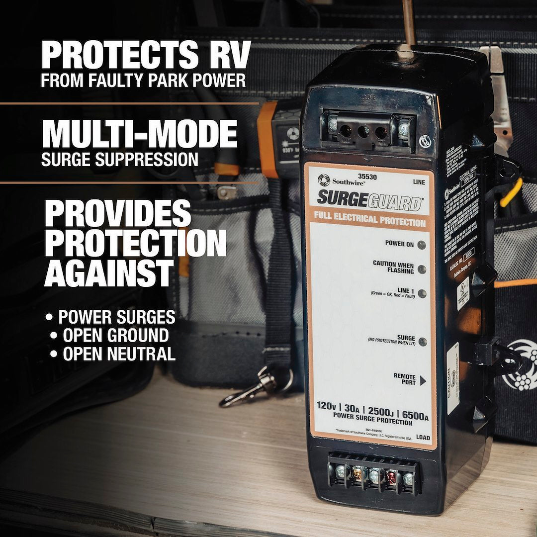 Product of SouthWire Corp. 35530 120 Volt 30 Amp Surge Protector 