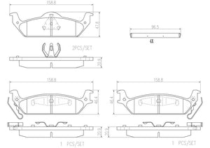 Product of Brembo P15012N Brake Pad - Set Of 4 