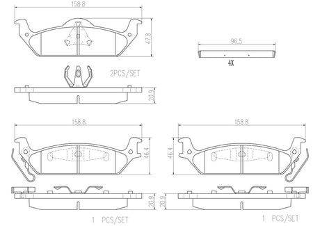 Product of Brembo P15012N Brake Pad - Set Of 4 