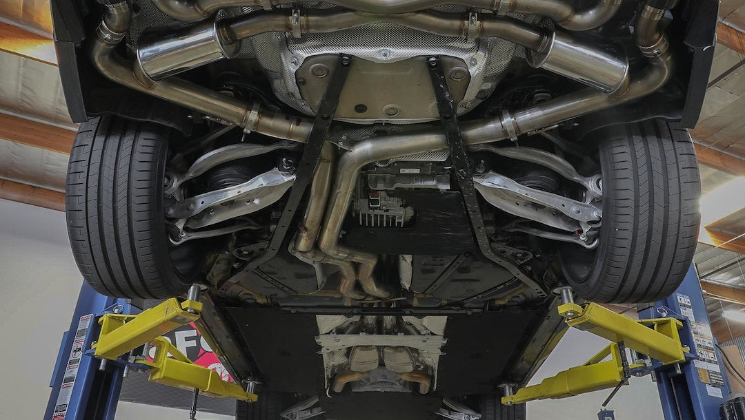 Product of Advanced FLOW Engineering 49-36448-P Mach Force XP Cat Back System Dual Exhaust System Kit 