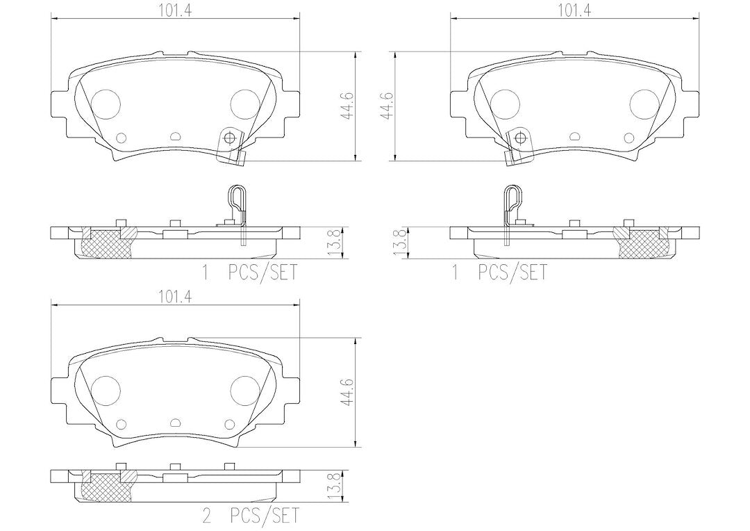 Product of Brembo P49049N Brake Pad - Set Of 4 