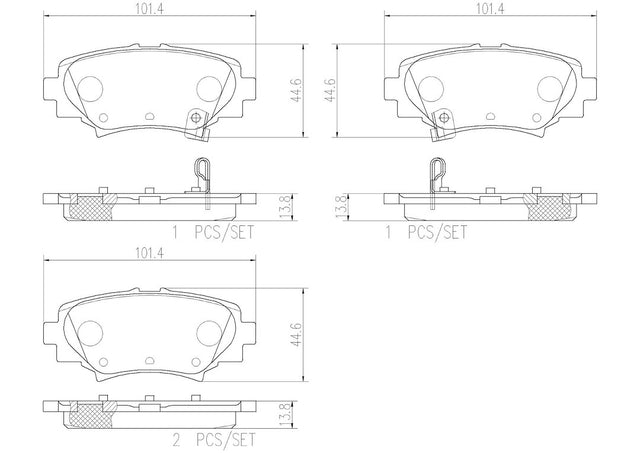 Product of Brembo P49049N Brake Pad - Set Of 4 
