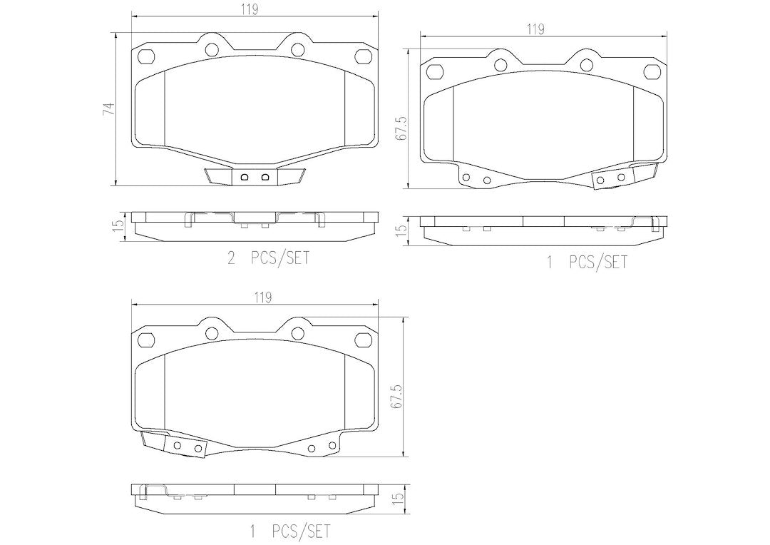 Product of Brembo P83009N Brake Pad - Set Of 4 