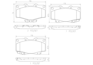 Product of Brembo P83009N Brake Pad - Set Of 4 
