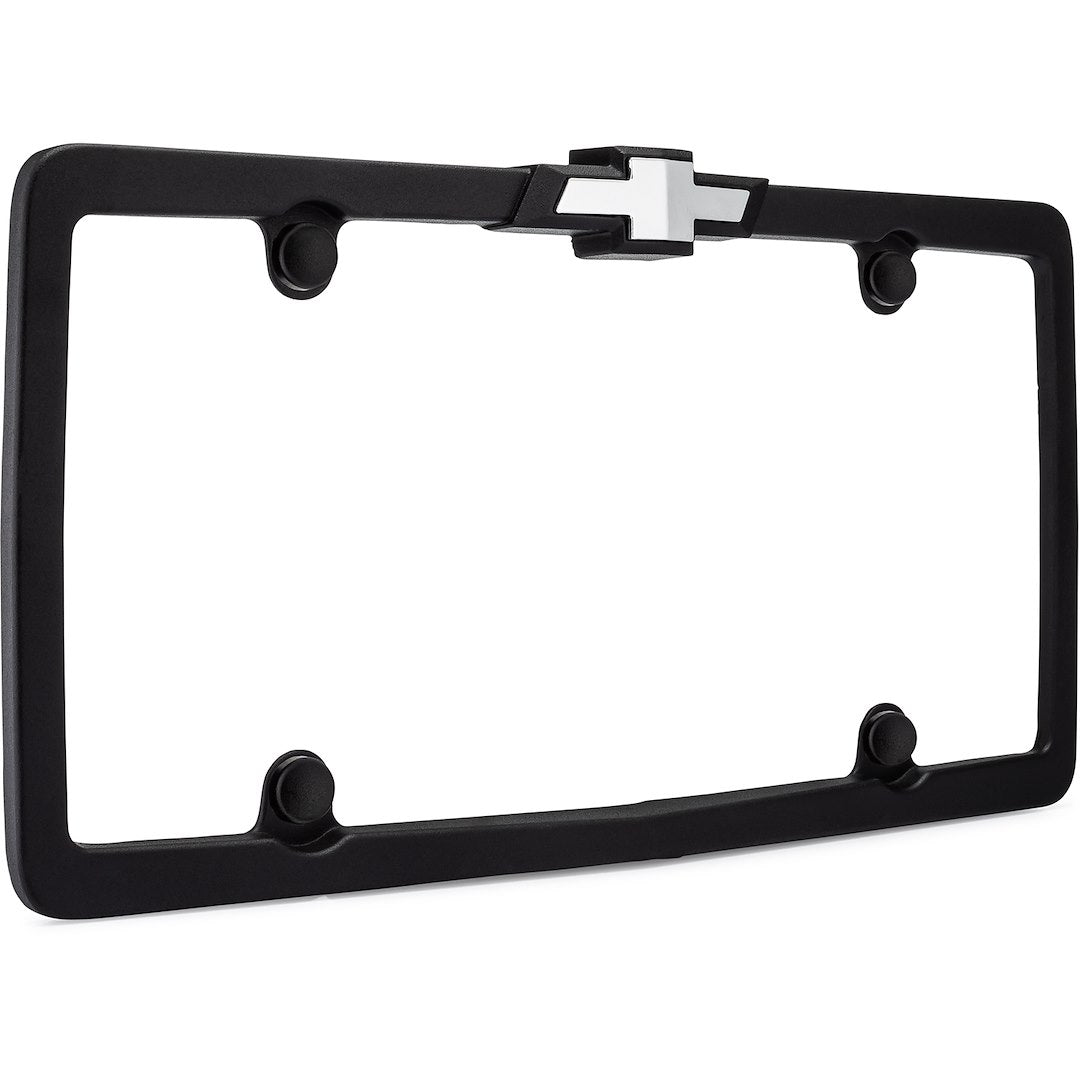 Cruiser 10450 License Plate Frame||10450_P02-Chevy_Matte_Black_Chrome-Angle_Outpack.Jpg||87||c3410450||954519
